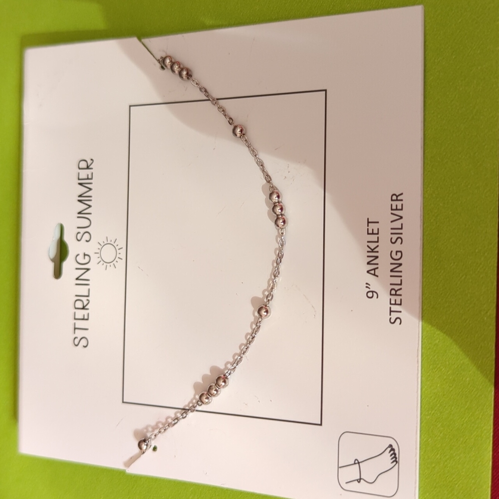 Sterling Silver 9" Anklet.  Not Bracelet.   Anklet  SALE  SALE